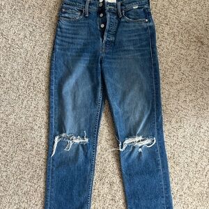 Stylish Blue Distressed Jeans